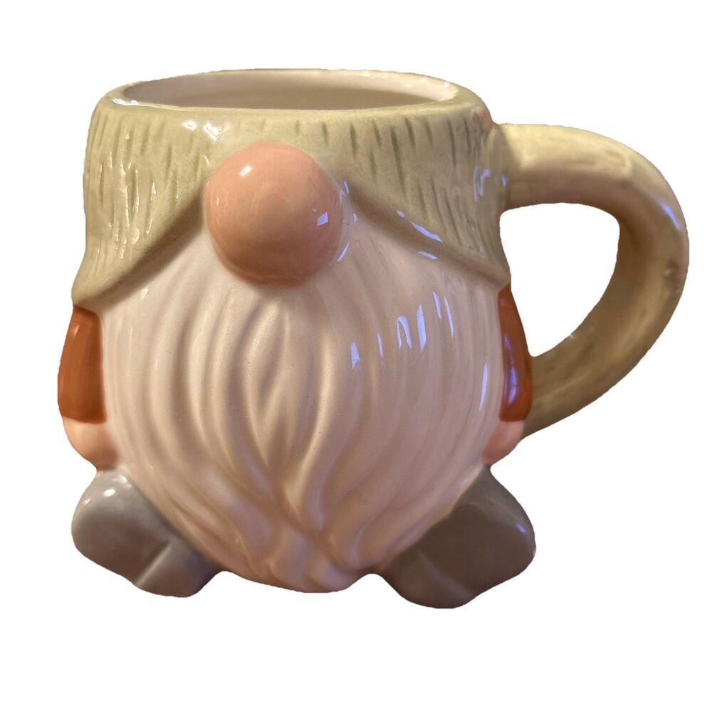 Hobby Lobby Figural Gnome Ceramic 16 Oz Coffee Mug Cup